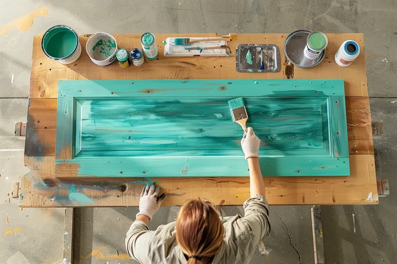 como pintar la puerta de madera