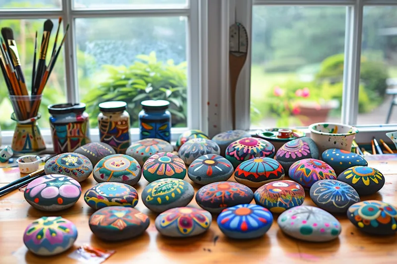 como pintar piedras para decorar