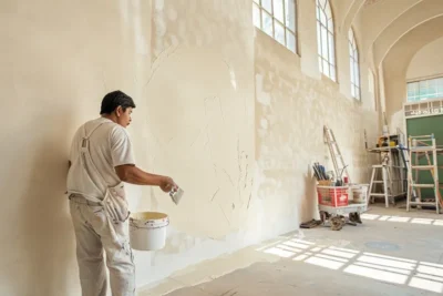 como pintar una pared con cal